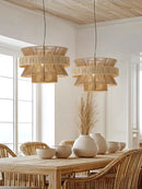 Axyaa Retro Rope Ceiling Chandelier for Kitchen Table Lighting