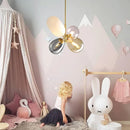 Axyaa Glass Balloon Chandelier: Modern Art Light for Kids and Dining Room