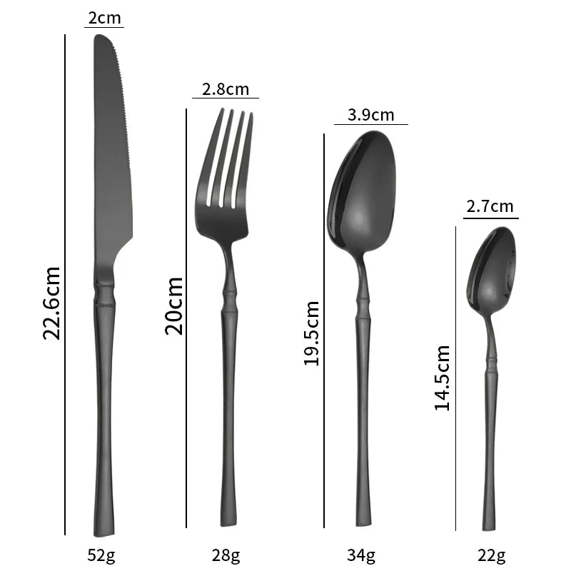 Axyaa 16-Piece Stainless Steel Tableware Set for Restaurants, Hotels, and Homes