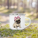 French Bulldog Print Enamel Mug by Axyaa - Dog Lover's Gift & Coffee Cup