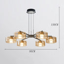 Axyaa Modern LED Chandelier Ceiling Lamp for Stylish Living Room Lighting