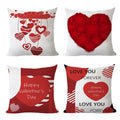 Axyaa Romantic Valentine's Day Short Plush Cushion Cover 45x45cm