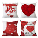 Axyaa Romantic Valentine's Day Short Plush Cushion Cover 45x45cm