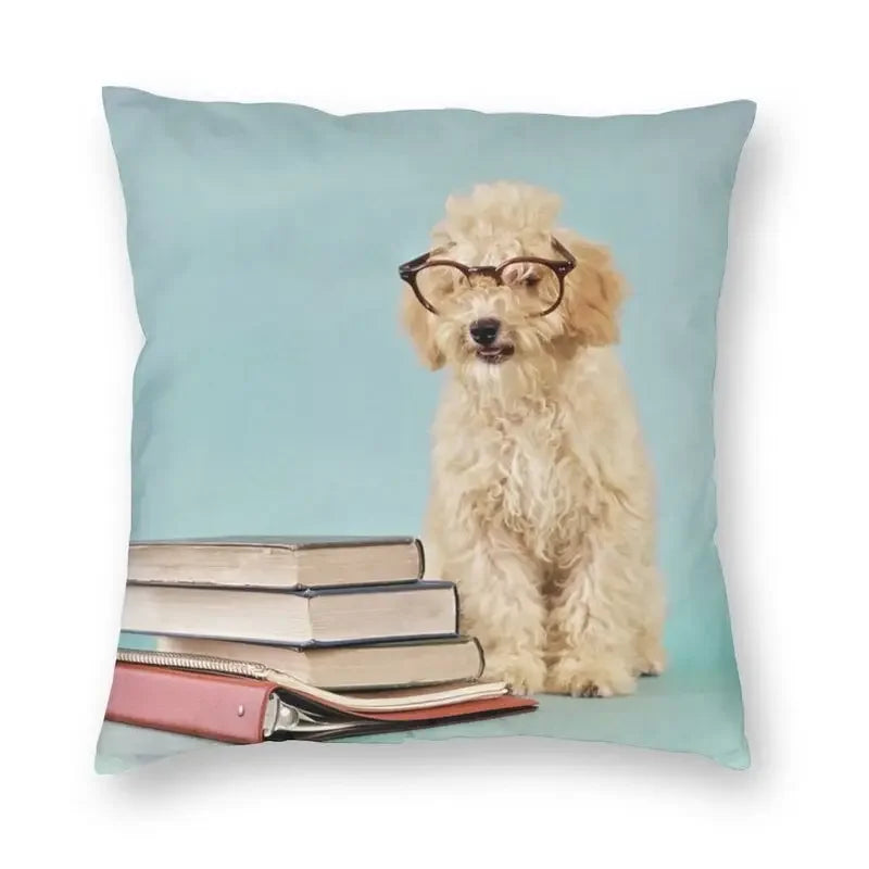 Pink Convertible Pillowcase White Poodle Sofa Cushion Cover Axyaa Home Decor