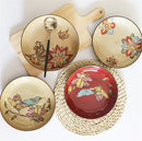 Axya Hand-Painted Ceramic Dinner Plate Set