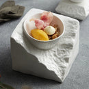Axyaa Ceramic Stone Soup Bowl Salad Breakfast Plate Utensils Set