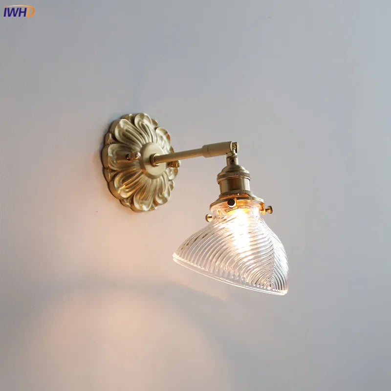Axyaa Clear Glass LED Wall Sconce, Up Down Bedroom Mirror Light