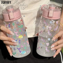 Axyaa Unicorn & Mermaid Water Bottle with Carry Handle and Flip Lid