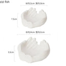 Axyaa Double Layered Buddha Hand Ceramic Plate for Desserts, Snacks, and Fruit Salad