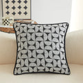 Axyaa Geometric Chenille Throw Pillowcase for Home and Sofa Décor, 45X45 Size