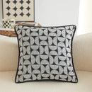 Axyaa Geometric Chenille Throw Pillowcase for Home and Sofa Décor, 45X45 Size