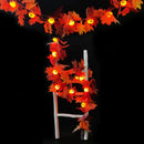 Axyaa Autumn Maple Leaf and Pumpkin Lantern Light String for Halloween Decor