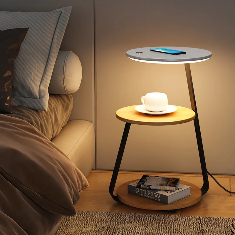 Axyaa Smart Lamp with Wireless Charging and Storage Shelf