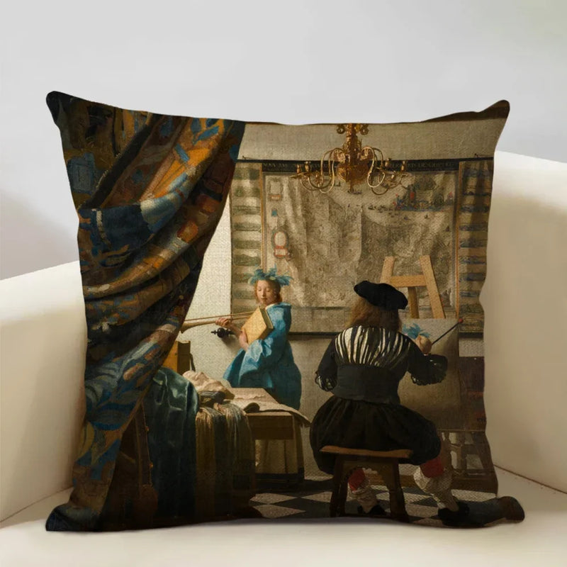 Elegant Axyaa 45x45cm Print Cushion Cover for Home, Hotel, Office Décor