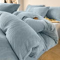Axyaa Winter Fleece 4-Piece Bedding Set in Solid Color Milk Fleece - Thick & Warm