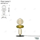 Axyaa Nordic Glass LED Floor Lamp for Home Decor and Indoor Lighting