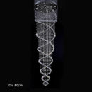 Axyaa Luxury Crystal Staircase Chandelier for Hotel Villa Bedroom Lighting