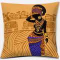 Ethnic African Women Pillowcase by Axyaa | Polyester Cushion Cover for Car & Sofa