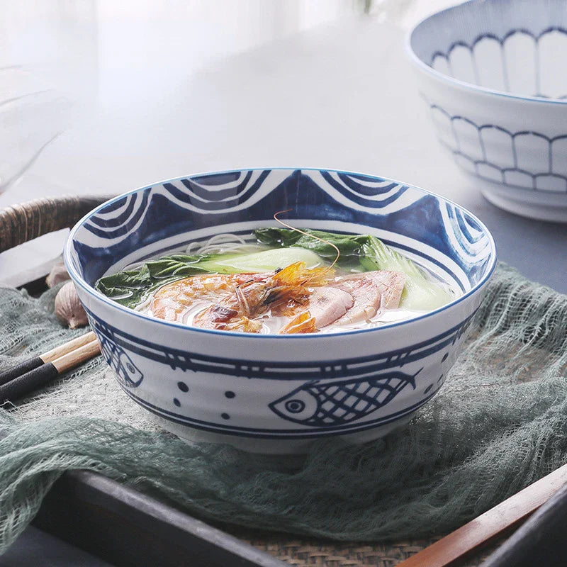 Axya 8 Inch Large Ramen Bowl Set for Household Dining