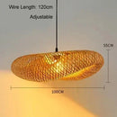 Axyaa Bamboo Wave Chandelier: Hand-woven Nordic Design Pendant Light