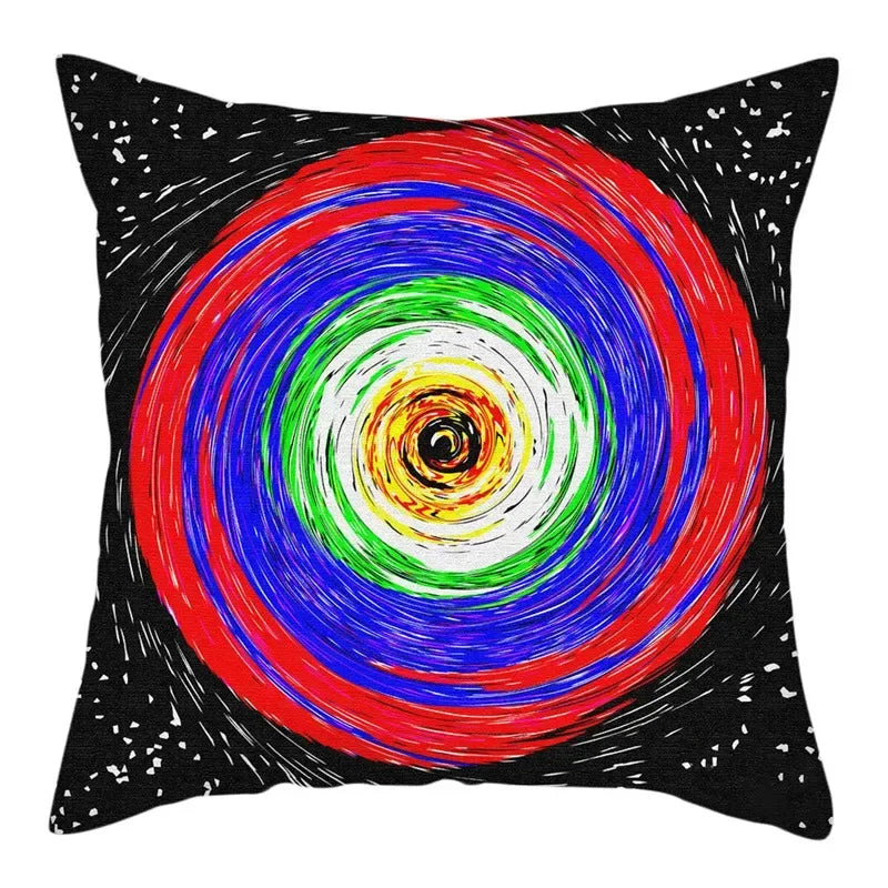 Sword Target Pattern Cushion Cover 45X45cm by Axyaa - Realistic Art Print Home Decor Pillowcase