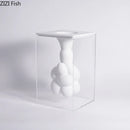 Axyaa Suspended Clouds Vase with Artificial Flowers Decor for Desk Display