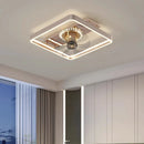 Axyaa Champagne Smart Ceiling Fan LED Light for Bedroom & Dining Room