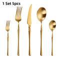Axyaa Stainless Steel Cutlery Set - Elegant 10 Pcs Western Tableware Flatware