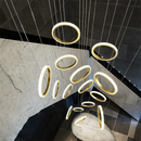 Axyaa Modern Chandelier Stair Pendant Living Room Lights Interior Lighting