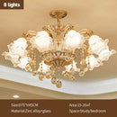 Axyaa Nordic Crystal Chandelier Modern Luxury Ceiling Light for Living Room Lobby