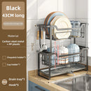 Axyaa Over Sink Dish Drying Rack with Cutlery Storage Tray