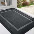 Axyaa Rubber Indoor Outdoor Entryway Mat Easy Clean Low Profile Fade Resistant Mats