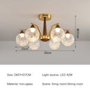 Axyaa Retro Glass Pendant Chandelier for Living Room, Bedroom, Kitchen & Restaurant