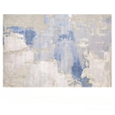 Axyaa Plush Blue Carpet for Living Room, Bedroom, or Study Floor