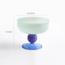 Axyaa Colourful Ice Cream Cup Set - Ball Stemmed Glass Dessert Salad Bowl