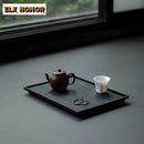 Axyaa White Wax Wood Tea Tray Zen Solid Wood Dry Brewing Table