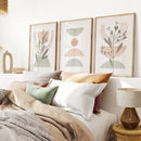Axyaa Scandinavian Abstract Leaf Geometry Canvas Poster for Home Decor