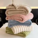Axyaa Rabbit Plush Coral Fleece Blanket - Soft & Warm Sofa Throw Blanket
