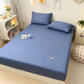 Axyaa Embroidered Milk Fleece Cotton Mattress Cover for Single Bed