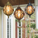 Axyaa Vintage LED Pendant Lamp for Outdoor Courtyard Hanging with Grape Design