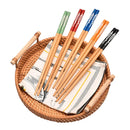 Axyaa Bamboo Chopsticks Spoon Set - Reusable Sushi Food Stick Gift Tableware