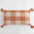 Orange Linen Tassels Cushion Cover by Axyaa: Decorative Pillow for Living Room, Bed, Sofa