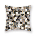 Axyaa Luxury Gold Black Geometric Marble Stripe Pillowcase