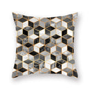 Axyaa Luxury Gold Black Geometric Marble Stripe Pillowcase