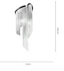 Axyaa Gold & Silver Tassel Pendant Chandelier - Luxury Lighting Fixture for Living room