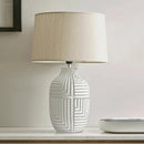 Axyaa Sand Energy-saving Ceramic Desk Lamp: Elegant LED Decoration for Living Room
