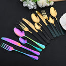 Axyaa 16-Piece Stainless Steel Western Dinnerware Cutlery Set