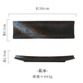 Axyaa Ceramic Sushi Boat Saury Plate - Rectangular Japanese Tableware
