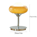 Axyaa Glass Floor Lamp Orange Red LED Metal Light Retro Egg Tart Table Lamp