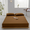 Axyaa Cotton Fitted Sheet - Solid Color, Anti-slip, Adjustable Mattress Cover